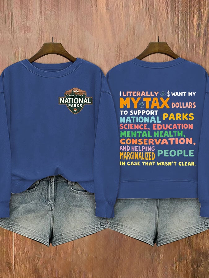 Women's Support Our National Parks Printed Sweatshirt