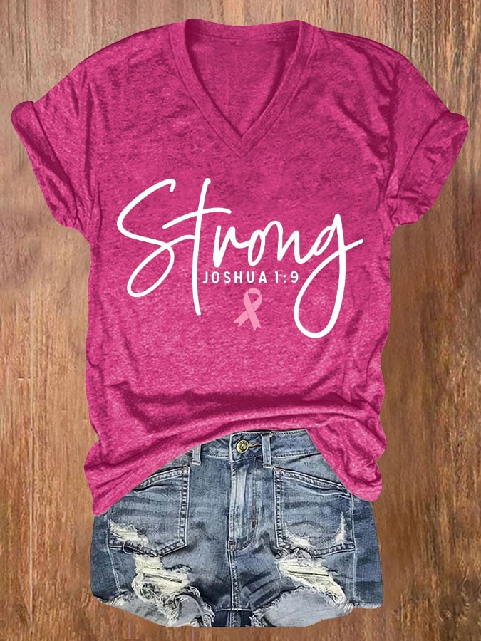 Breast Cancer Women's Casual Printed T-Shirt