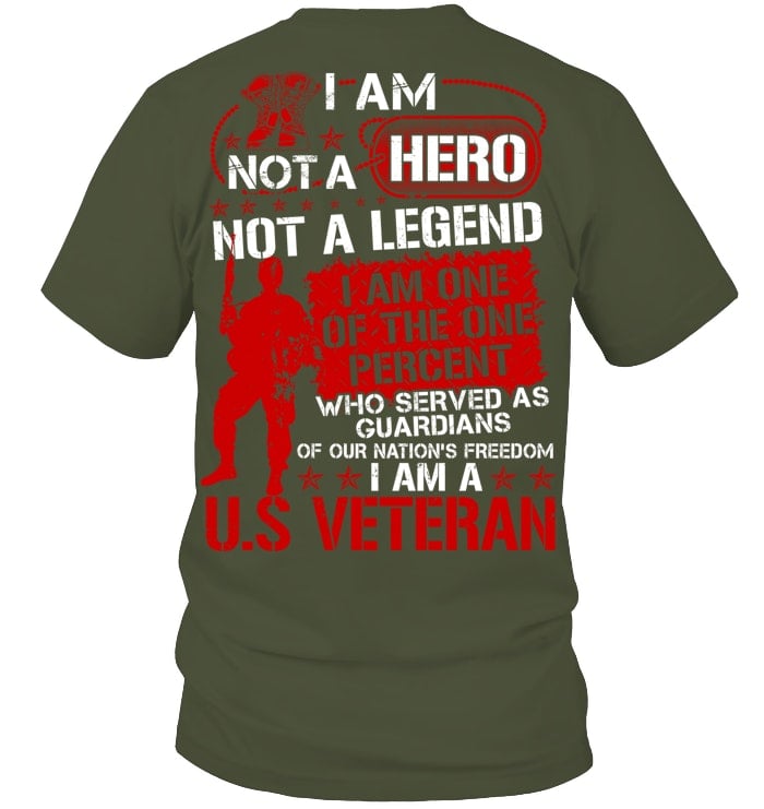 U.S Veteran Pattern 100&Cotton Print T-Shirt