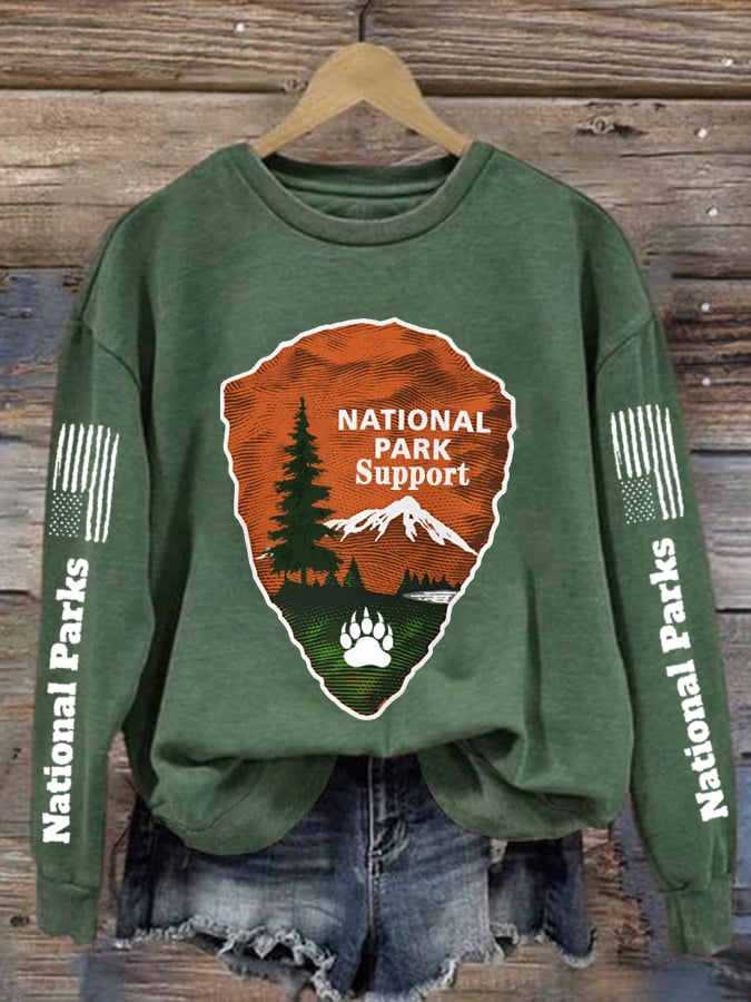 Women's Protect Our National Parks Print Sweatshirt