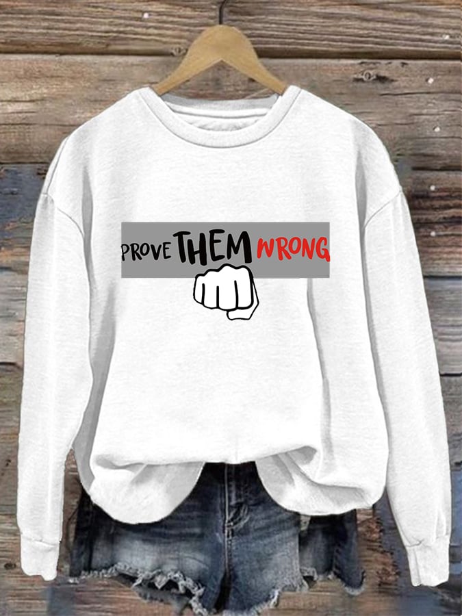 Women'S Casual Letter Print Long-Sleeved Sweatshirt