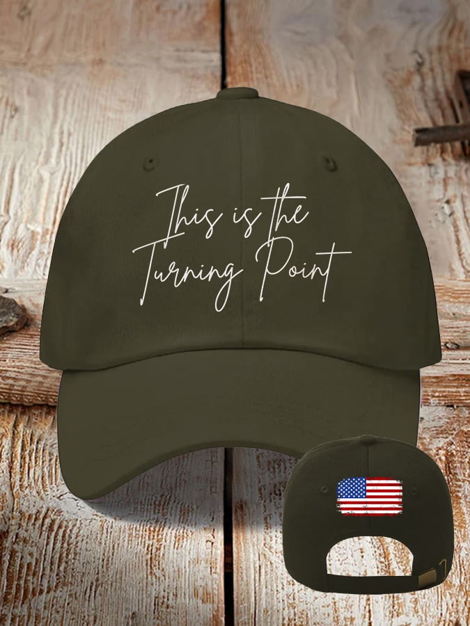 Retro This Is The Turning Point Print Baseball Cap