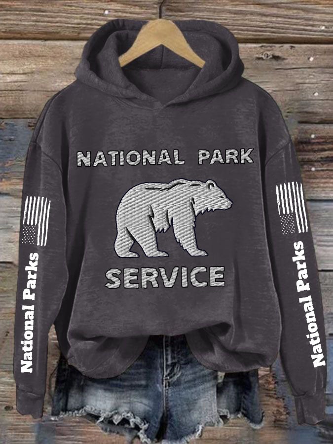 Women’s Retro National Park Service National Parks Printed Hoodie