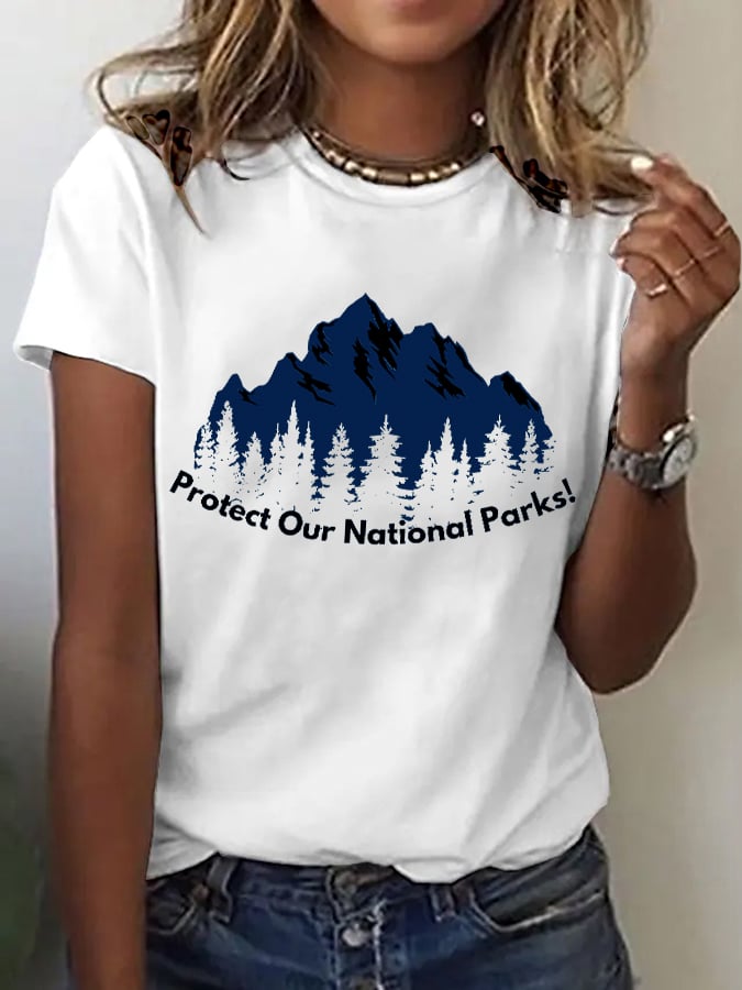 Women's Retro Protect Our National Parks Print T-Shirt