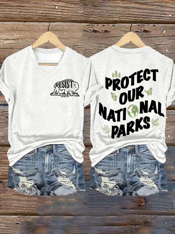 Women's Protect Our National Parks Printed T-Shirt