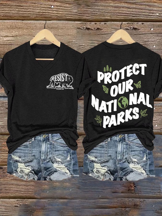 Women's Protect Our National Parks Printed T-Shirt