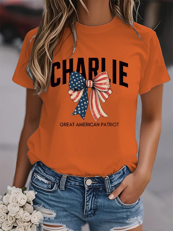 Women's American Hero Print Shirt