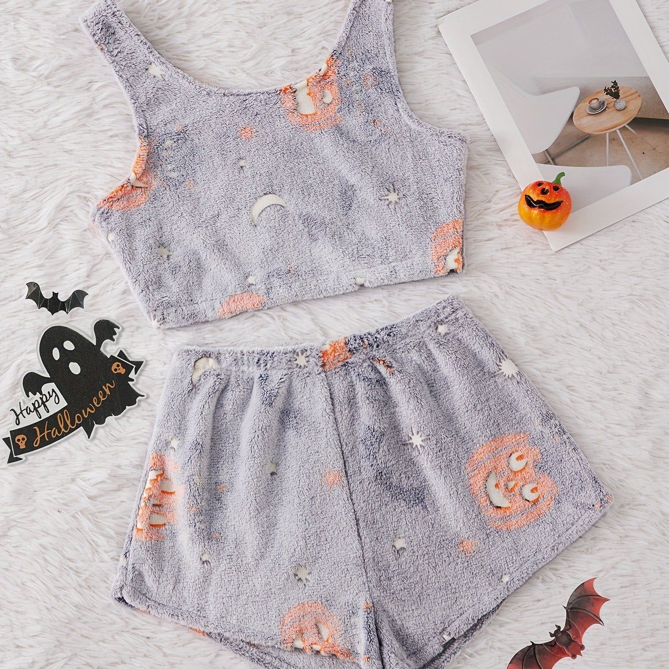 💥Halloween Pre 🎃Halloween vest pajamas set👻