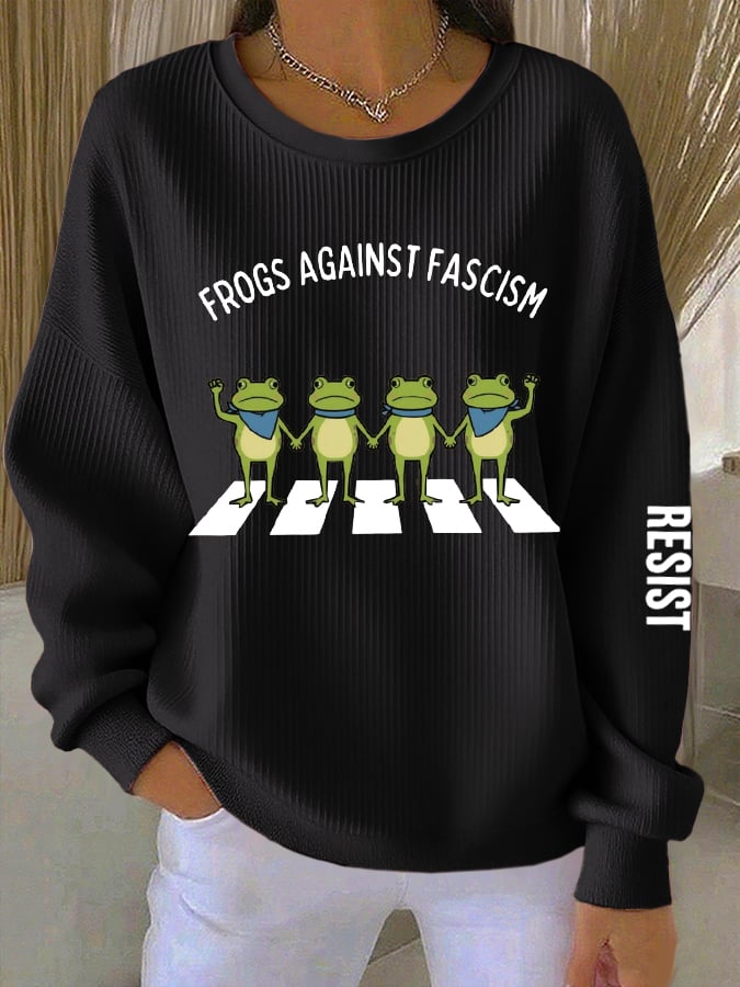 Women's Resist Frog Knitted Sweatshirt