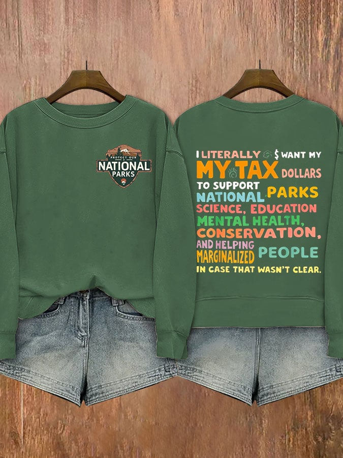 Women's Support Our National Parks Printed Sweatshirt