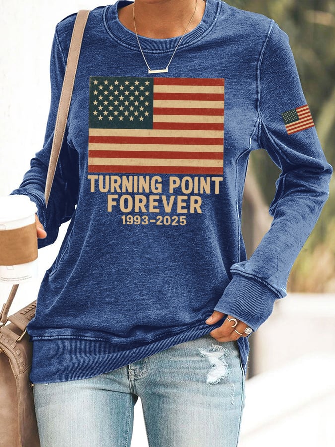 Women's Turning Point Forever 1993 2025 Print Round Neck Sweatshirt