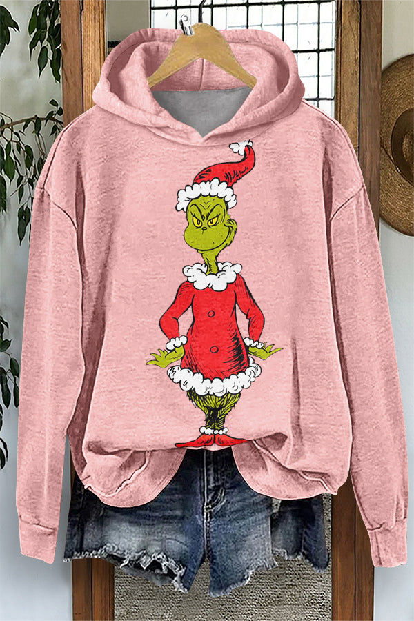 Christmas Grinch Print Sweatshirt