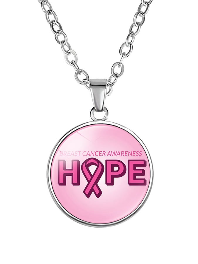 Alloy Pink Ribbon Necklace (scalable)