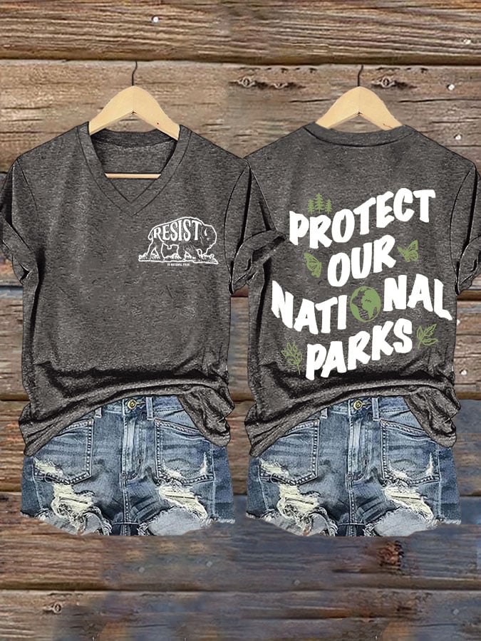 Women's Protect Our National Parks Printed T-Shirt