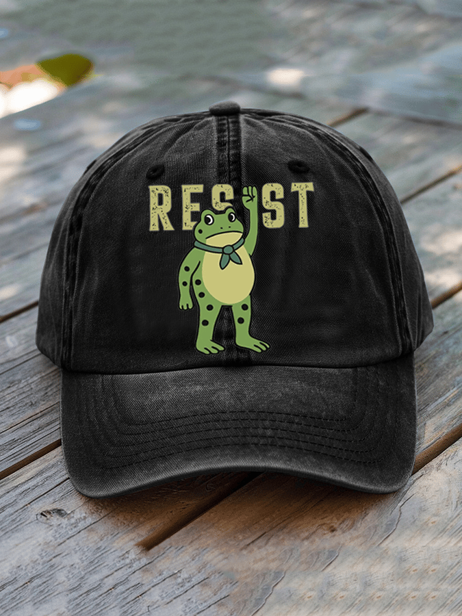 Unisex Washed Cotton FDT Print Hat