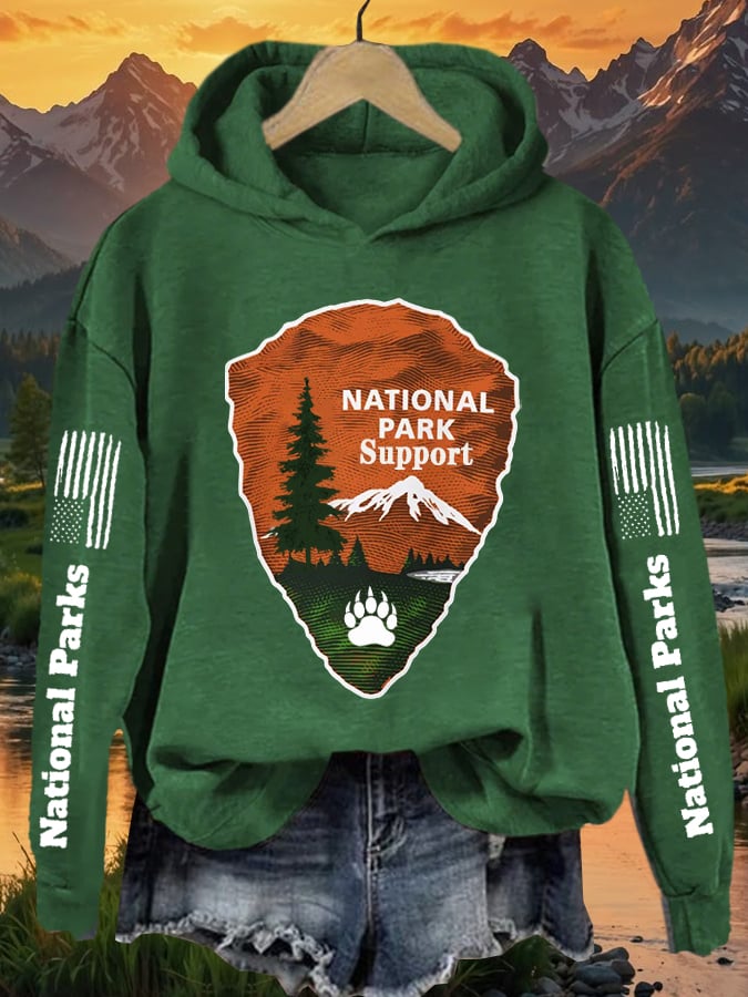 Women's Protect Our National Parks Hot Spots Print Hoodie