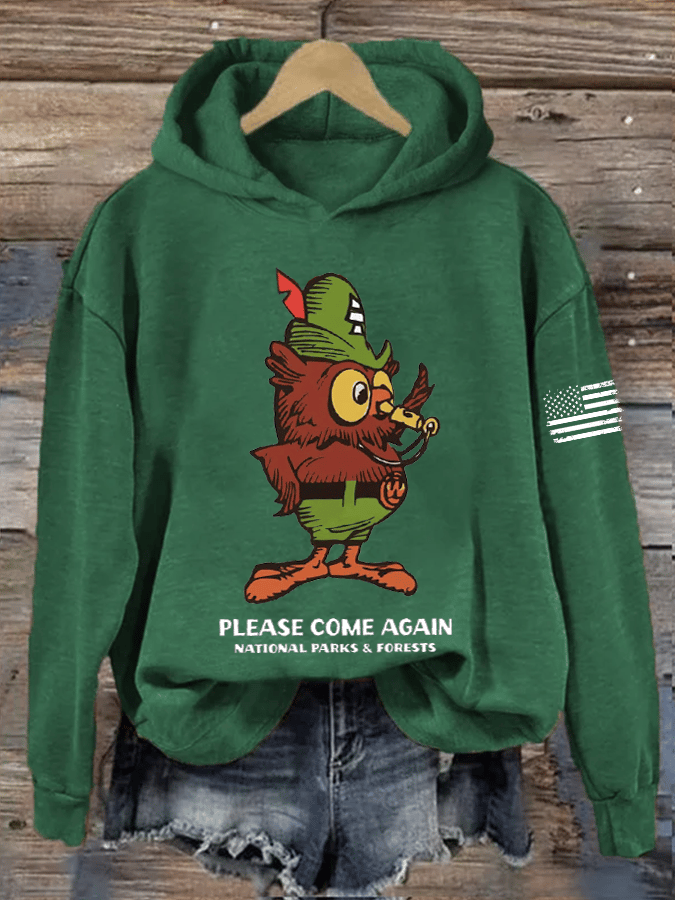 Women's National Park Protection Heat Transfer Hood Sweatshirt