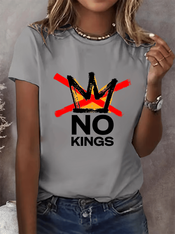 Women's America has No Kings Printed Casual T-Shirt