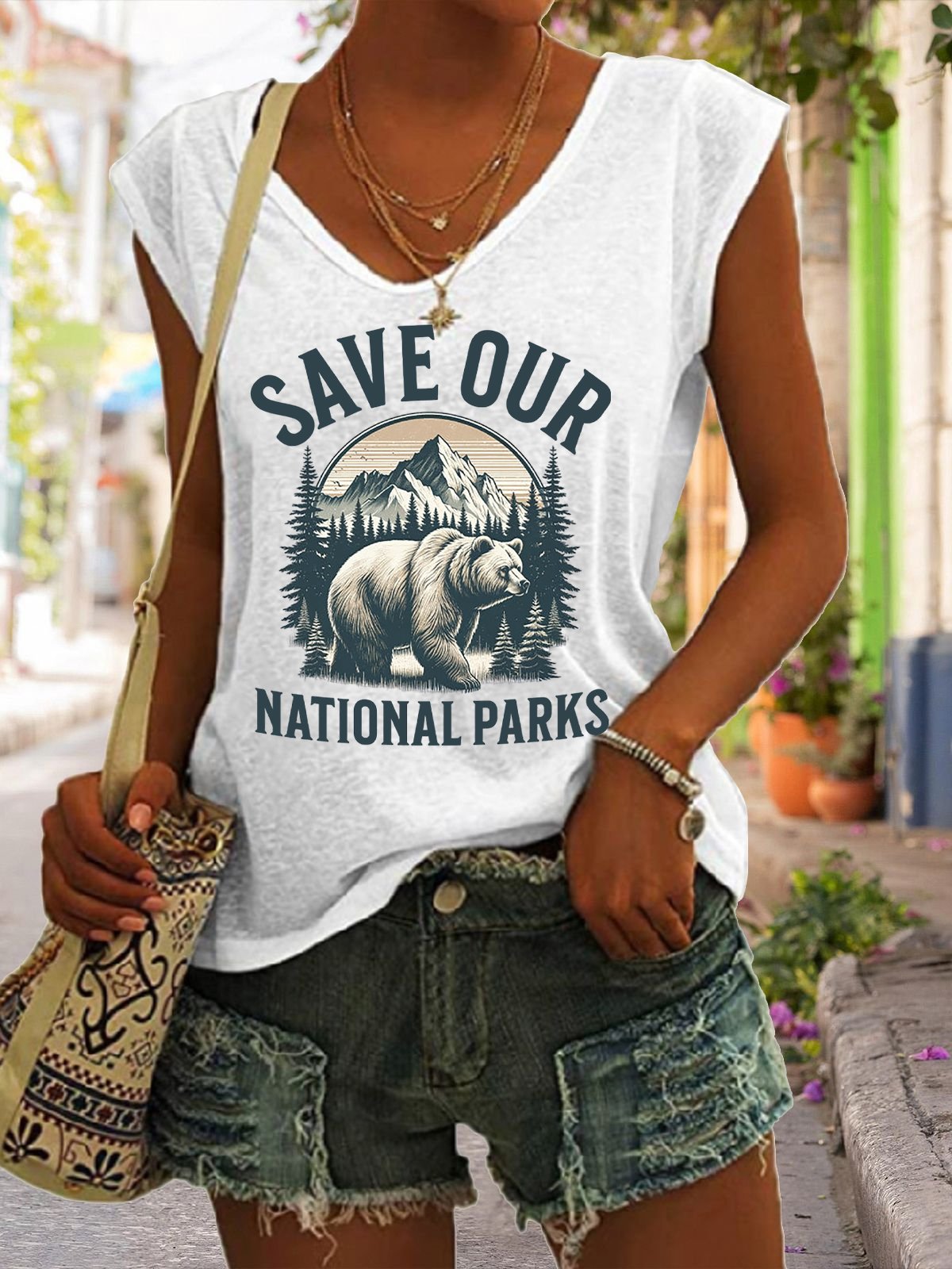 Women's Save Our National Parks Printed T-shirt