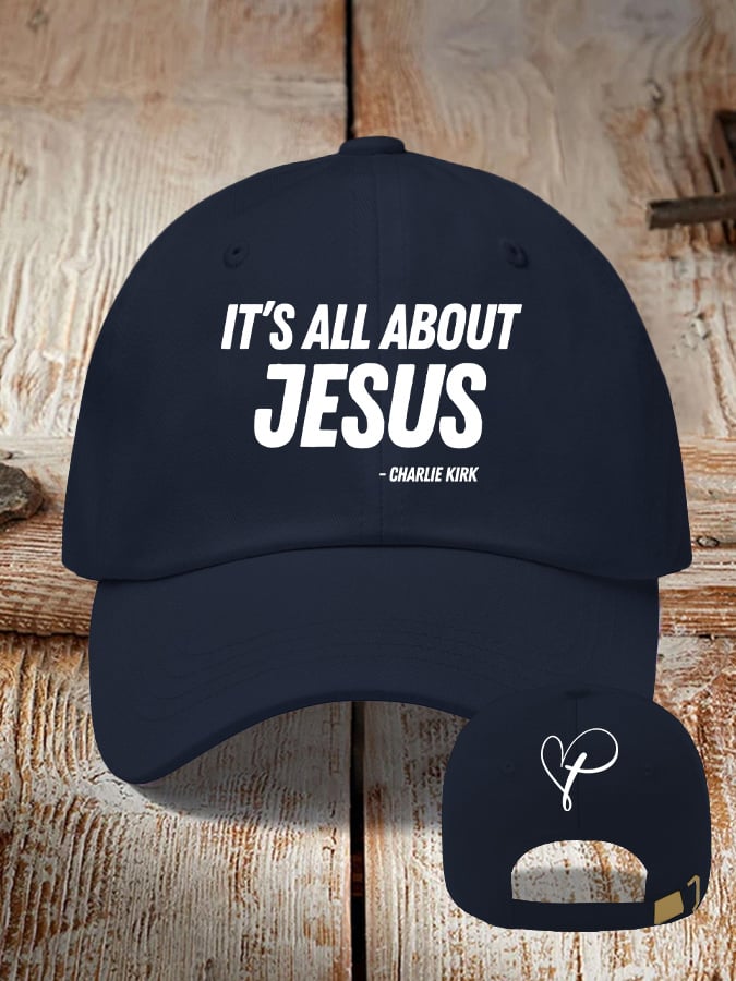 Retro It's All About Jesus Print Baseball Cap