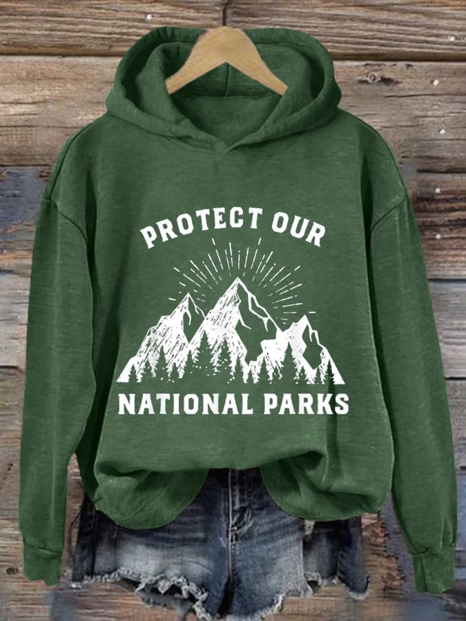 Women's Protect Our National Parks Hot Spots Print Hoodie