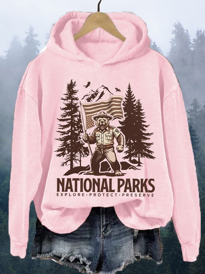 Women's National Parks Explore, Protect, Preserve Printed Sweatshirt