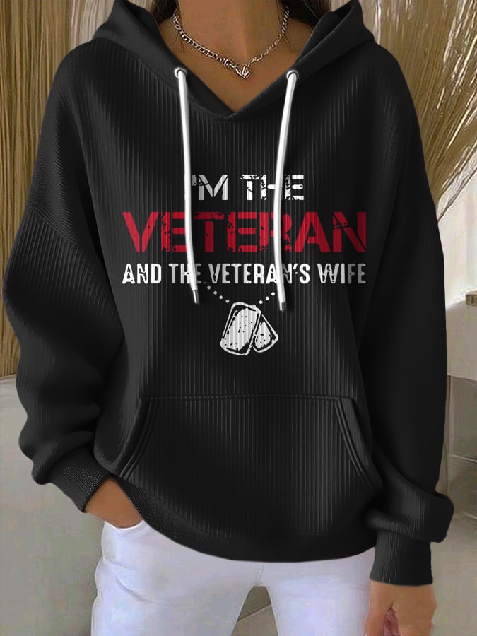 Women'S Casual Veteran Hooded Sweatshirt