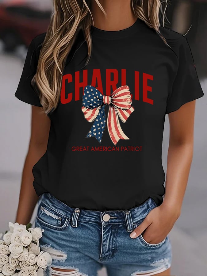 Women's American Hero Print Shirt