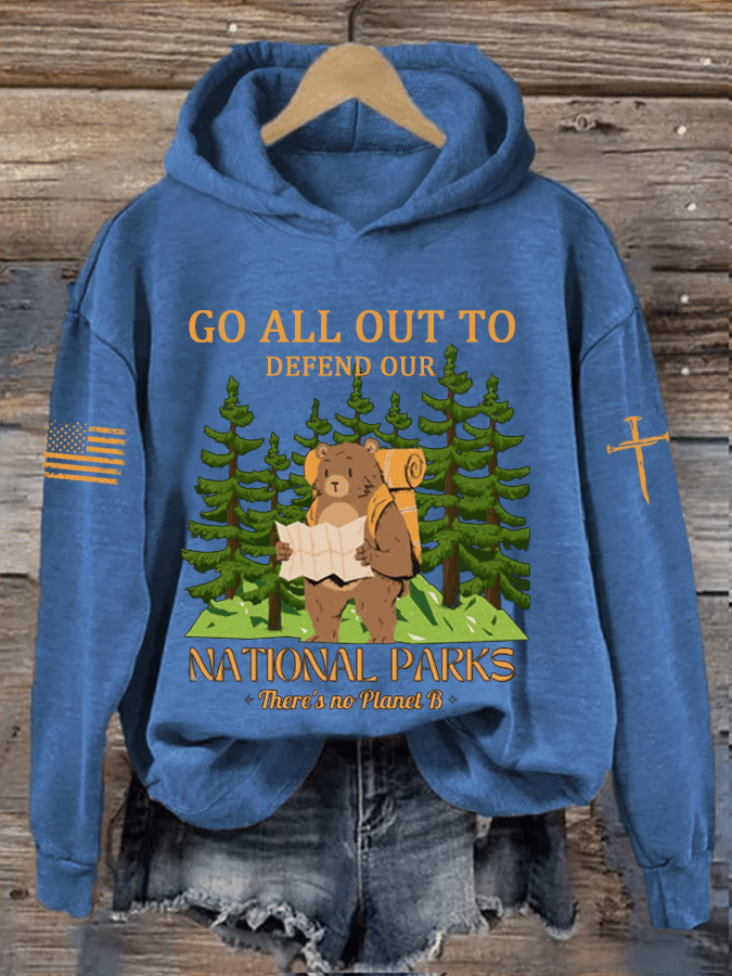 Women's National Park Protection Heat Transfer Hood Sweatshirt