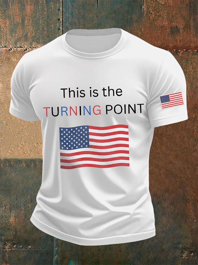 Men's This Is The Turning Point Print Round Neck T-Shirt
