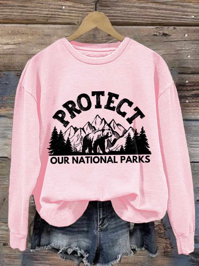 Women's Protect Our National Parks Printed Sweatshirt