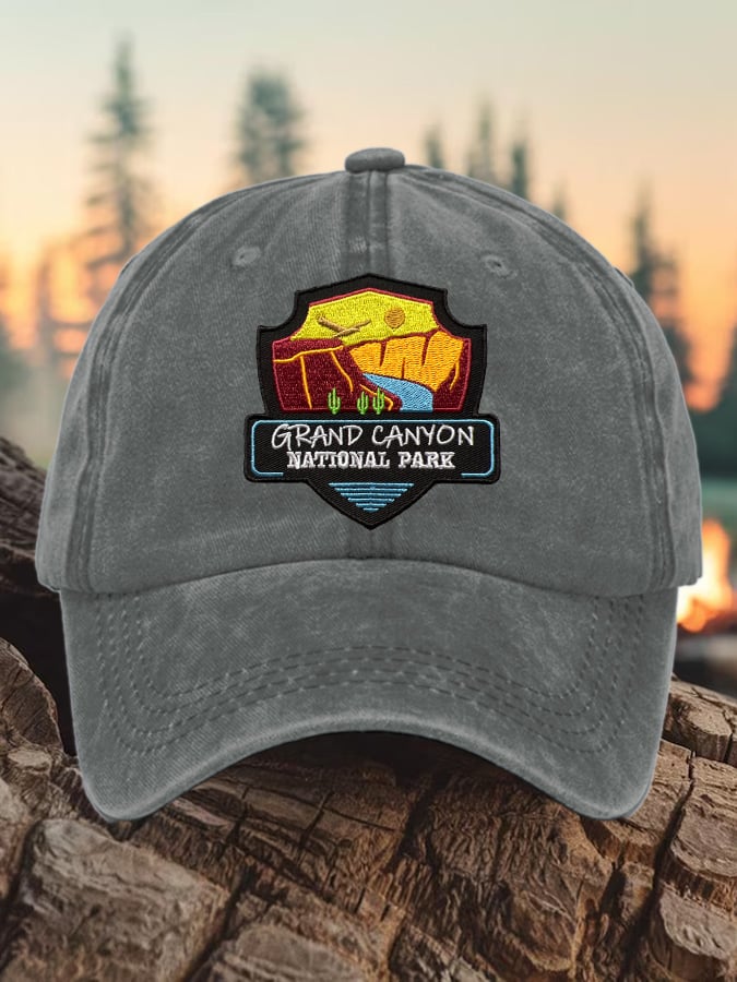 Retro Grand Canyon National Park Print Baseball Cap