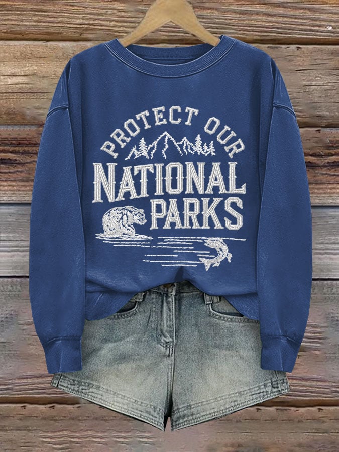 Women's Protect Our National Parks Printed Sweatshirt