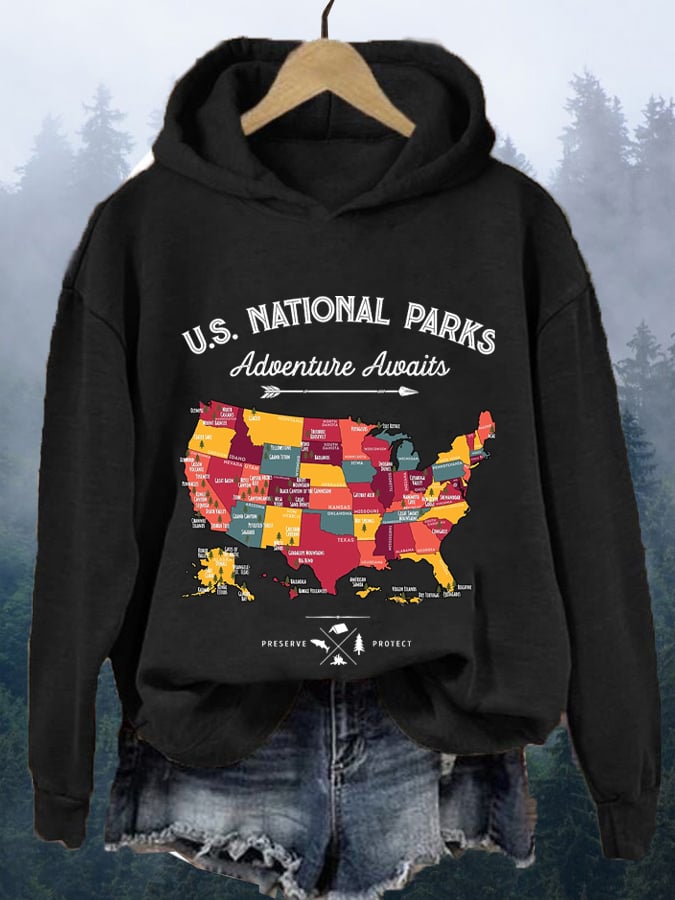 Women's National Parks Explore, Protect, Preserve Printed Sweatshirt