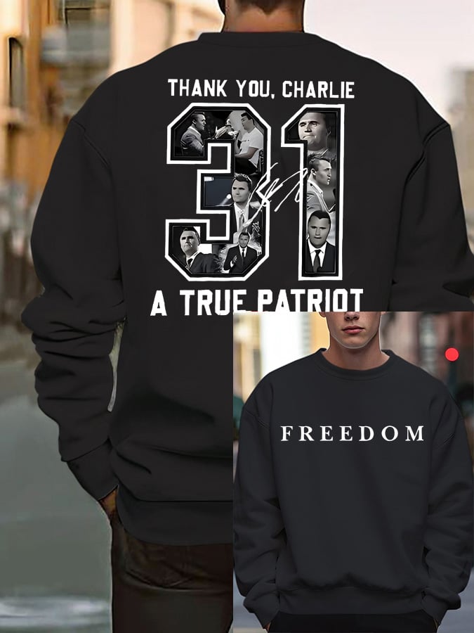 Men's freedom Print Casual Sweatshirt