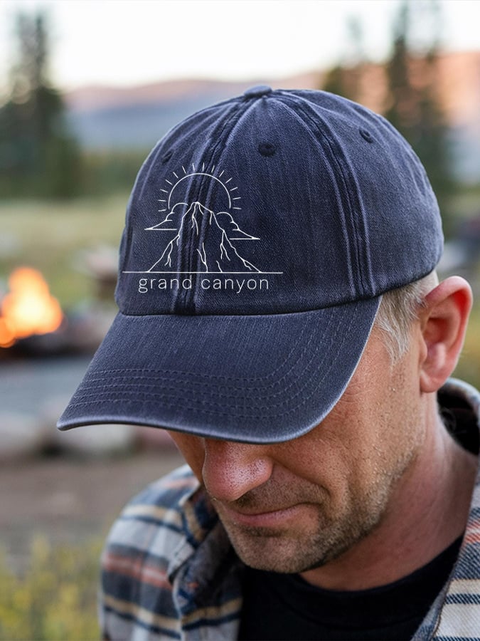 Vintage Grand Canyon National Park Print Baseball Cap