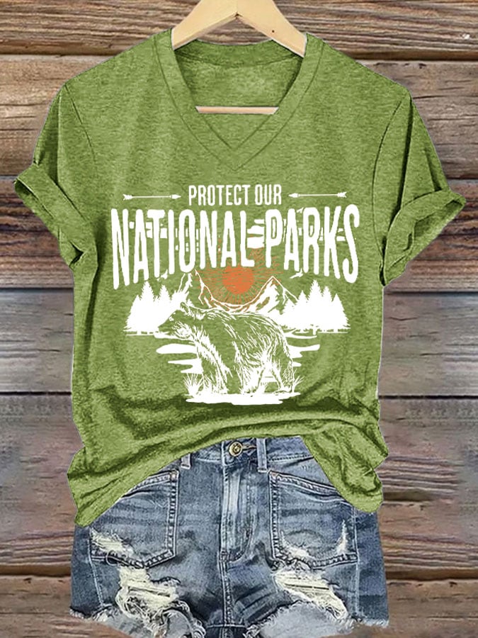 Women's Protect Our National Parks Printed T-Shirt