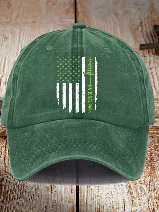 Unisex National Park Print Casual Cap