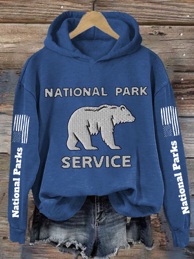 Women’s Retro National Park Service National Parks Printed Hoodie