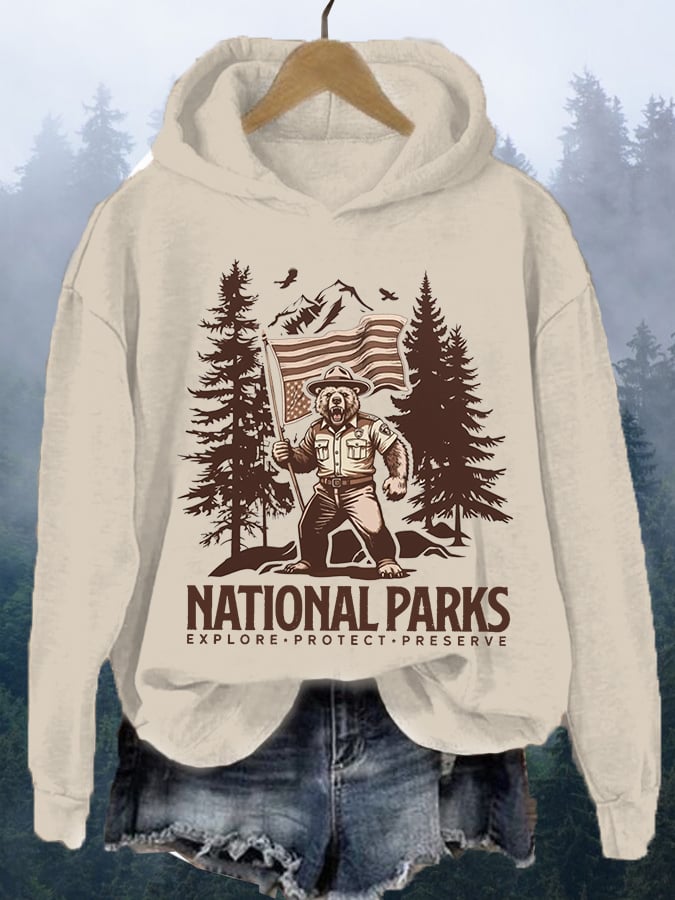 Women's National Parks Explore, Protect, Preserve Printed Sweatshirt