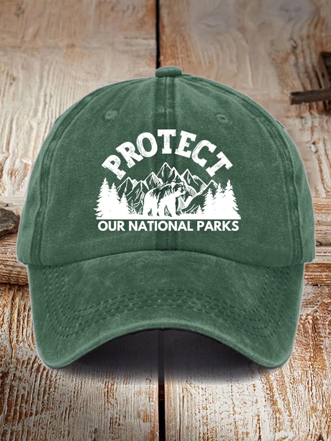 Protect Our National Parks Print Baseball Cap