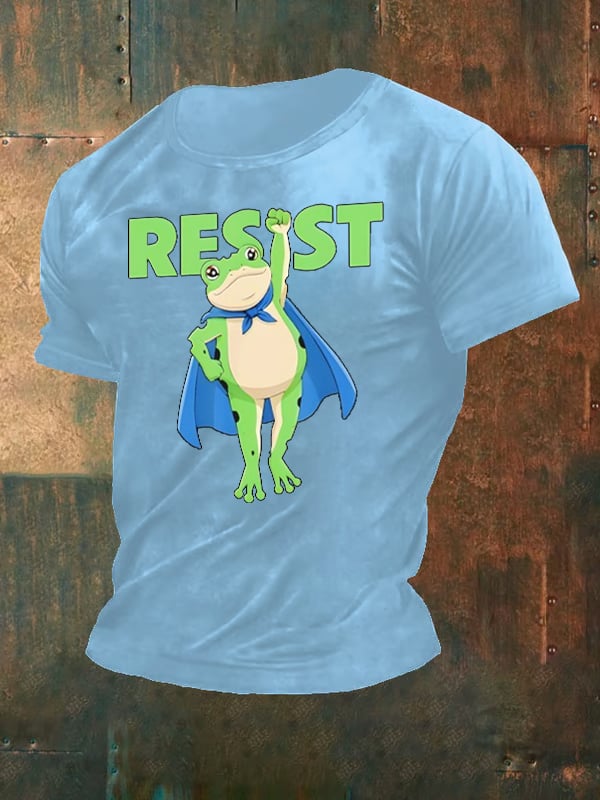 Men's Portland Frog Art Print Casual T-Shirt