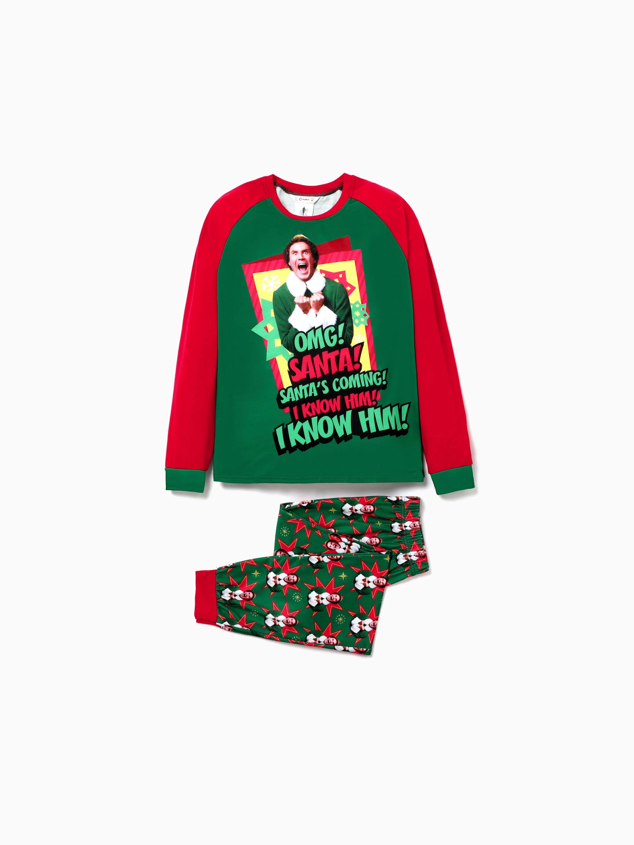 ELF Christmas Family Matching Character Print Pajamas Sets with Christmas Socks