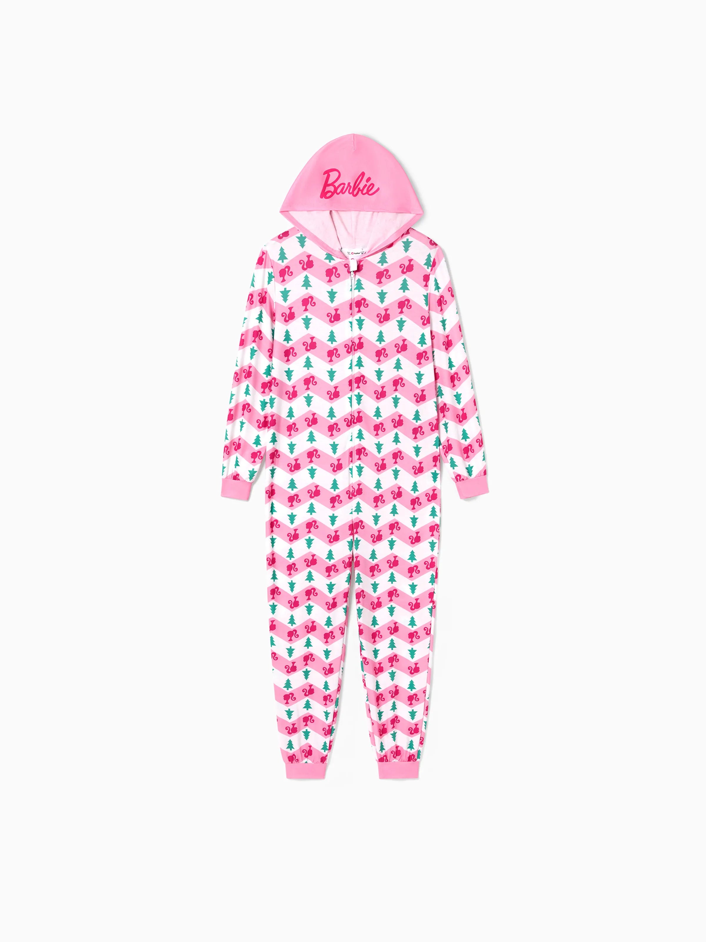 Barbie Mommy and Me Christmas Hooded Onesie Pajama Sets with Christmas Socks