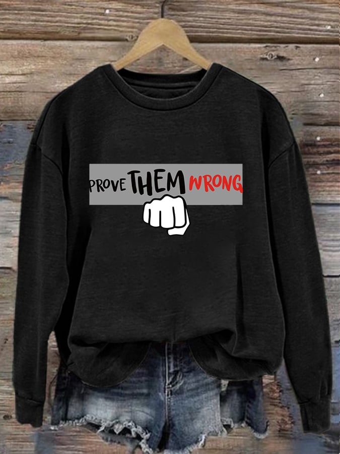 Women'S Casual Letter Print Long-Sleeved Sweatshirt