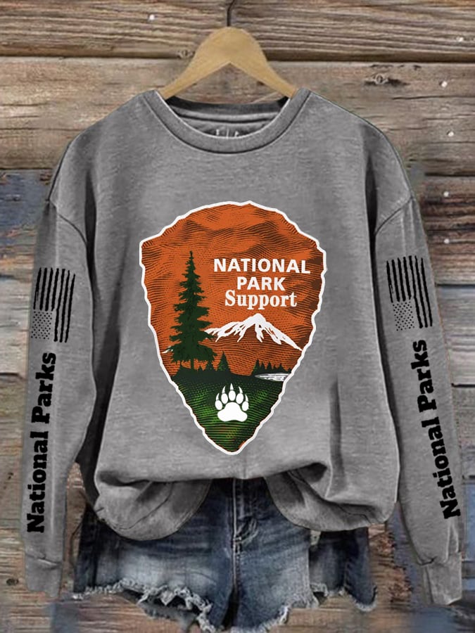 Women's Protect Our National Parks Print Sweatshirt