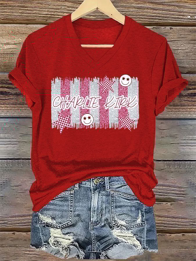 Retro Forever In Our Hearts Print T-Shirt