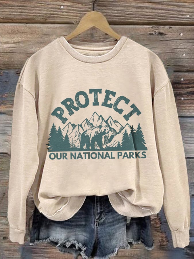 Women's Protect Our National Parks Printed Sweatshirt