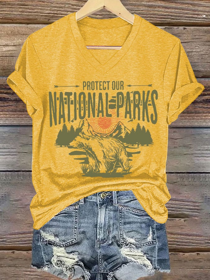 Women's Protect Our National Parks Printed T-Shirt
