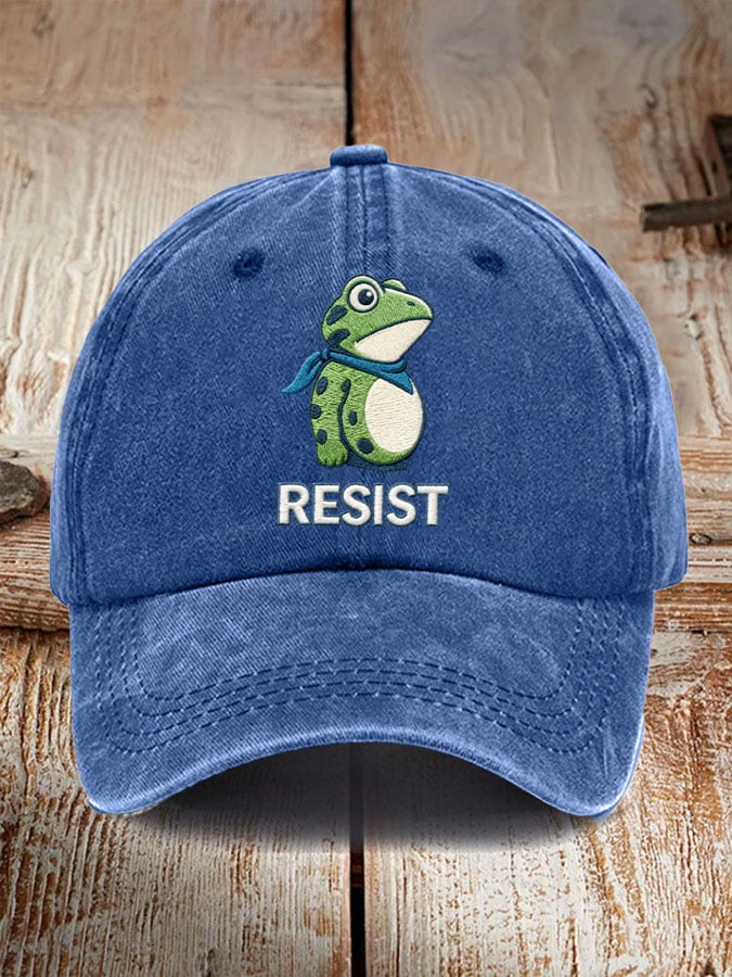 Unisex Resist Frog Print Hat